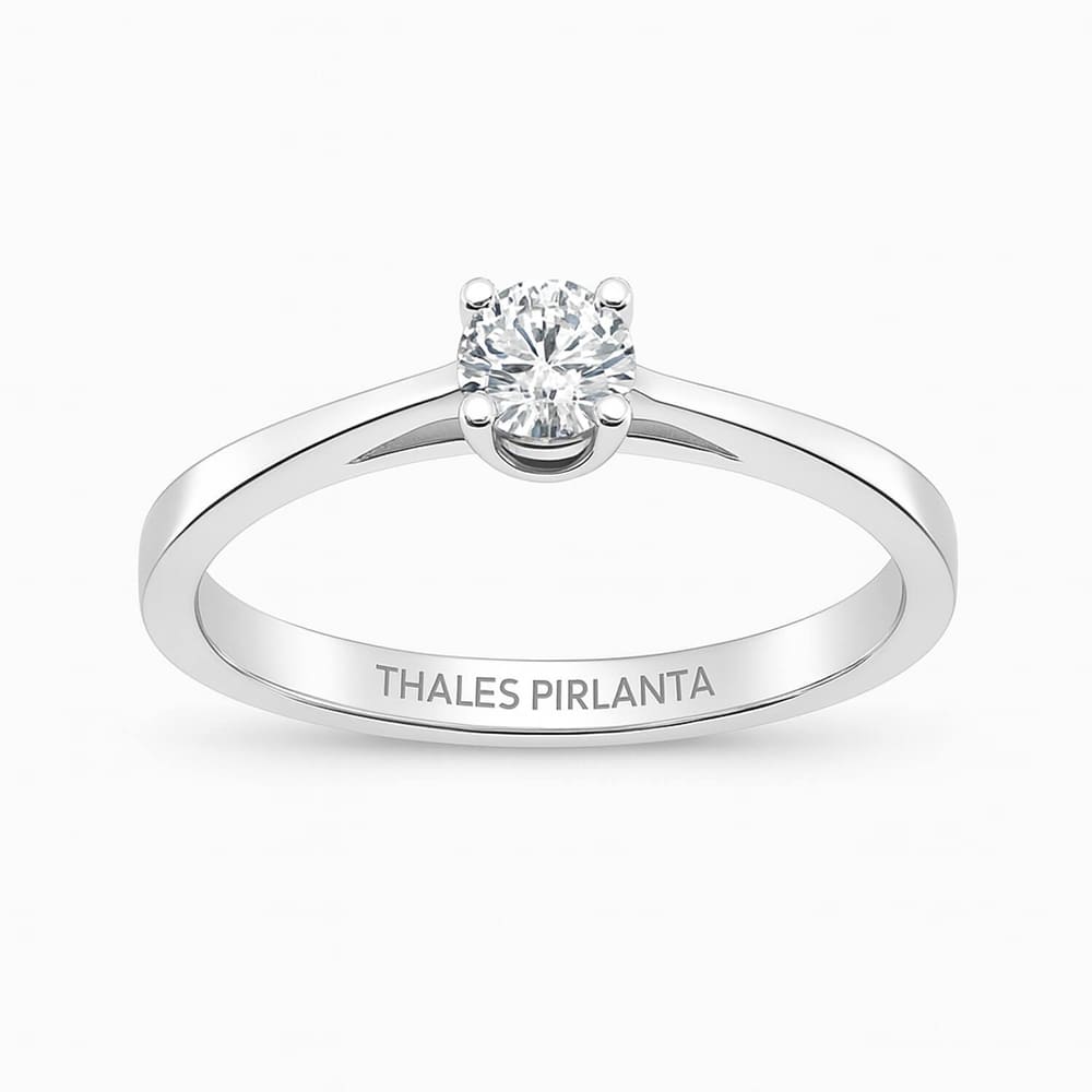0.30 Karat F Color HRD Sertifikalı Tektaş Pırlanta Yüzük
