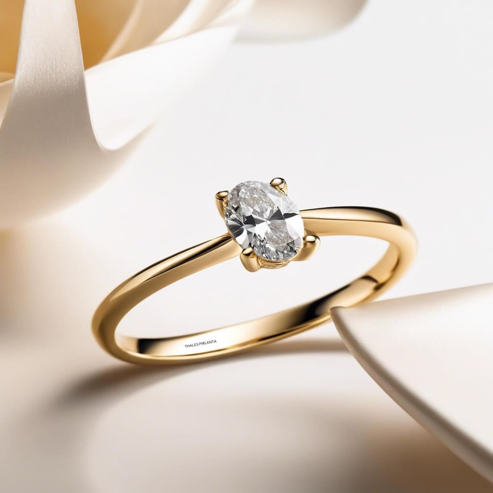 0.50 Karat Evlilik Teklifi Oval Pırlanta Tektaş Yüzük