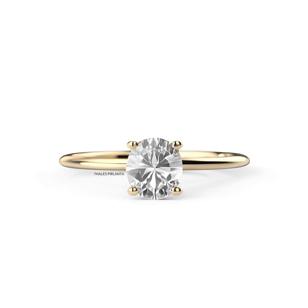 0.35 Karat GIA Sertifikalı D VS2 Oval Yüzük