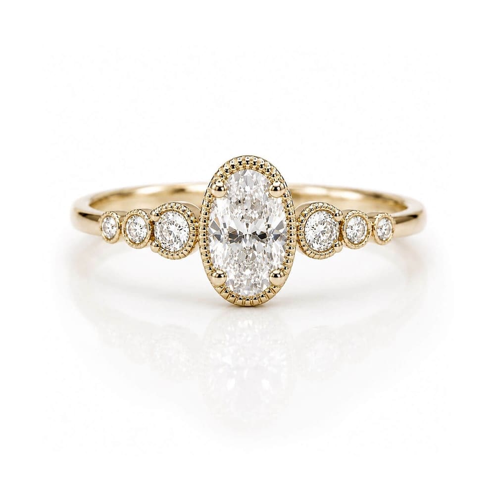 0,73 Karat Oval Vintage Yüzük