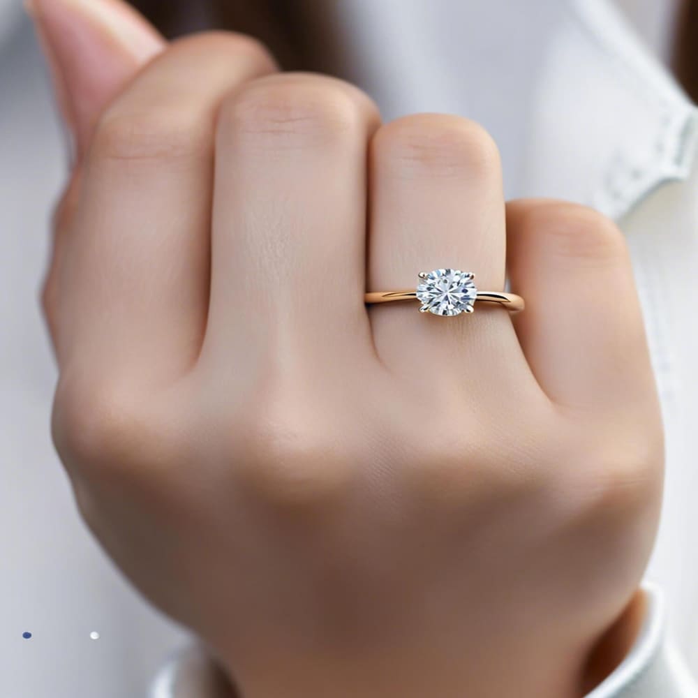 1 Karat G Renk VS2 Berraklık GIA Pırlanta Tektaş Yüzük