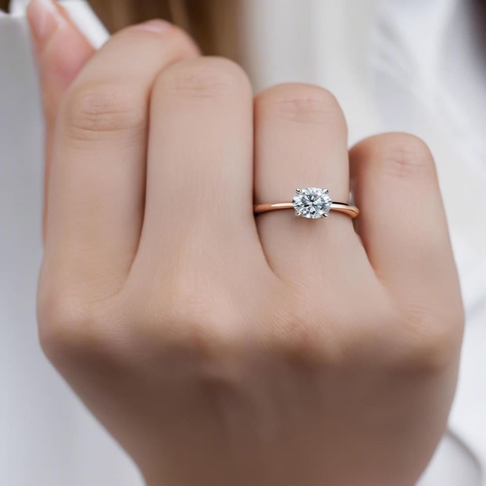 1 Karat F SI1 GIA Sertifikalı Pırlanta Tektaş Yüzük