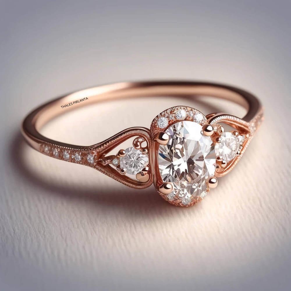 1 Karat Vintage Oval Yüzük