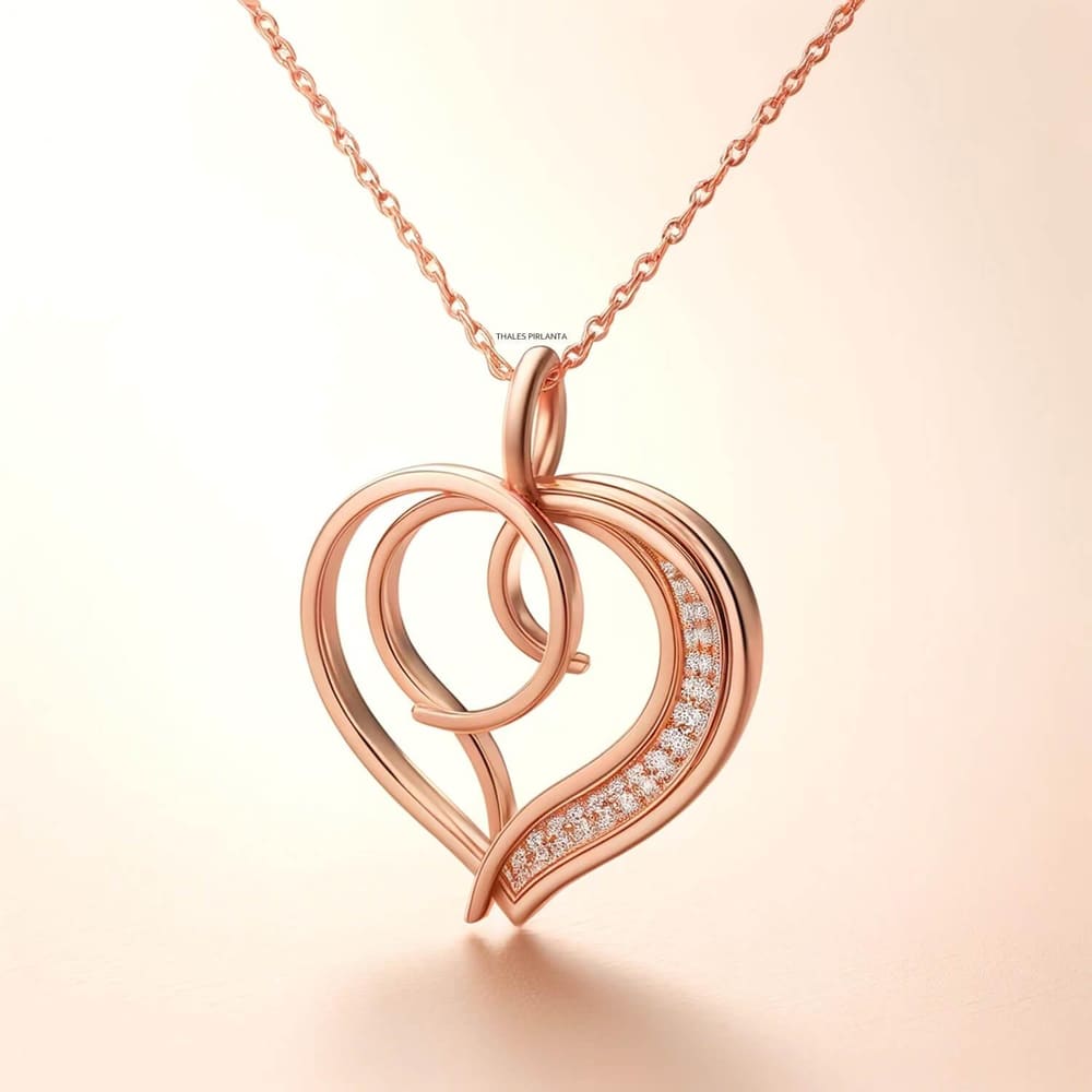 Heartline Tasarım Pırlantalı Kolye