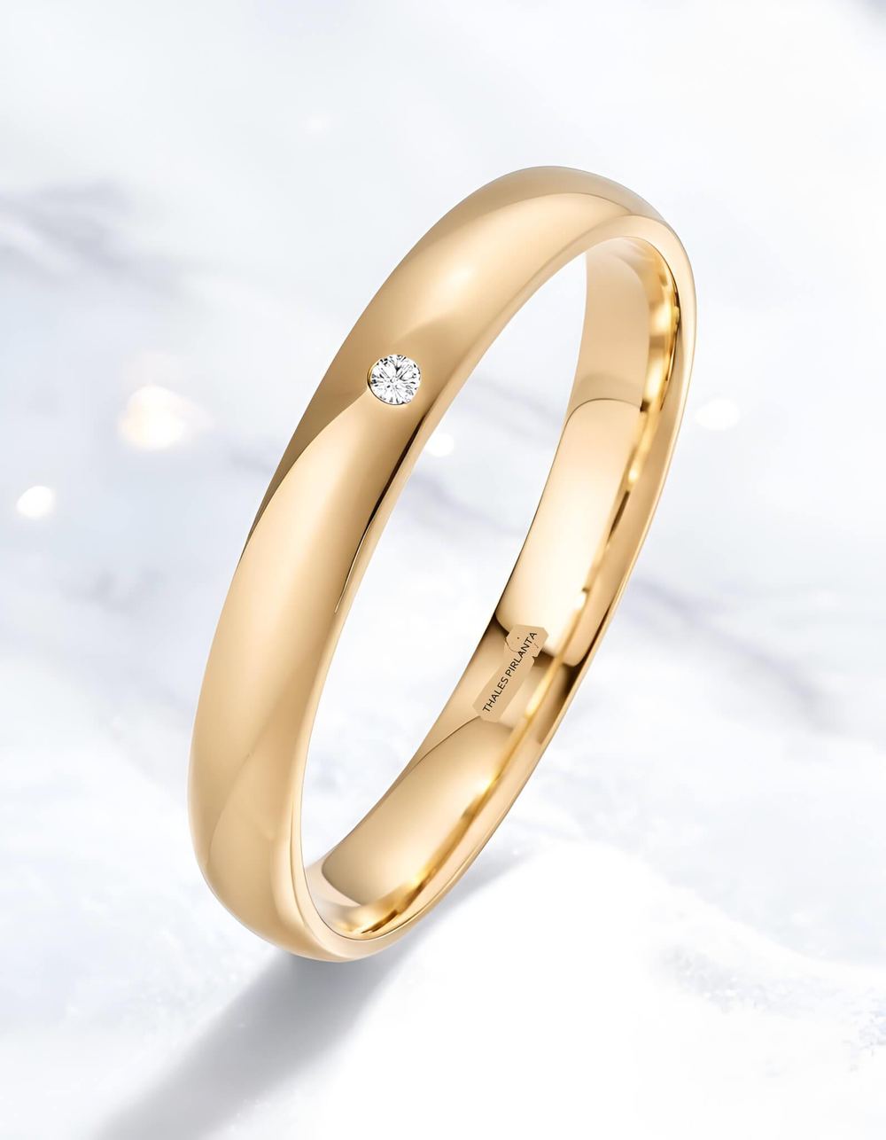0,01 Karat Pırlantalı Klasik Nişan Yüzükleri