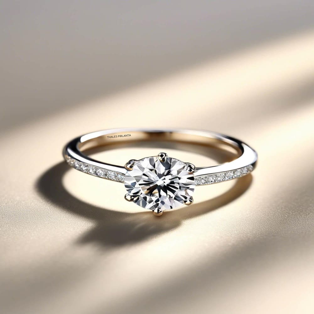 0.75 Karat GIA Sertifikalı Kolu Taşlı Tektaş Pırlanta
