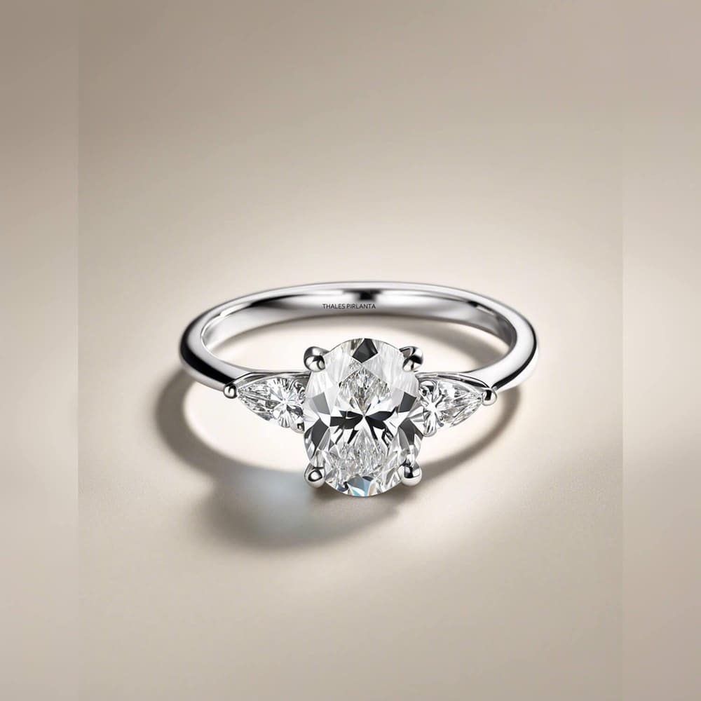 0.86 Karat E VS2 GIA Belgeli Oval Evlilik Teklifi Yüzüğü