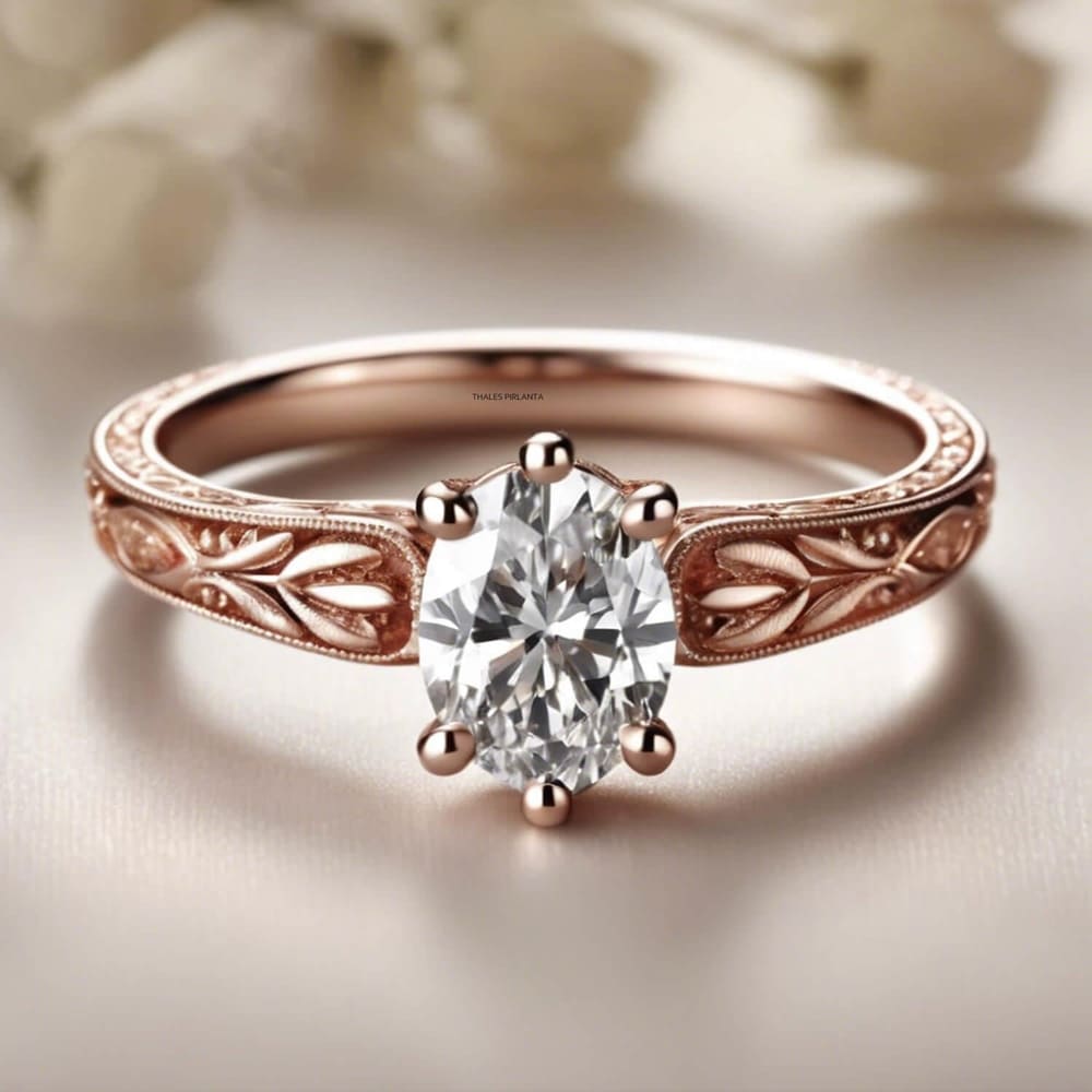 0.70 Karat GIA Sertifikalı Oval Evlilik Teklifi Yüzüğü