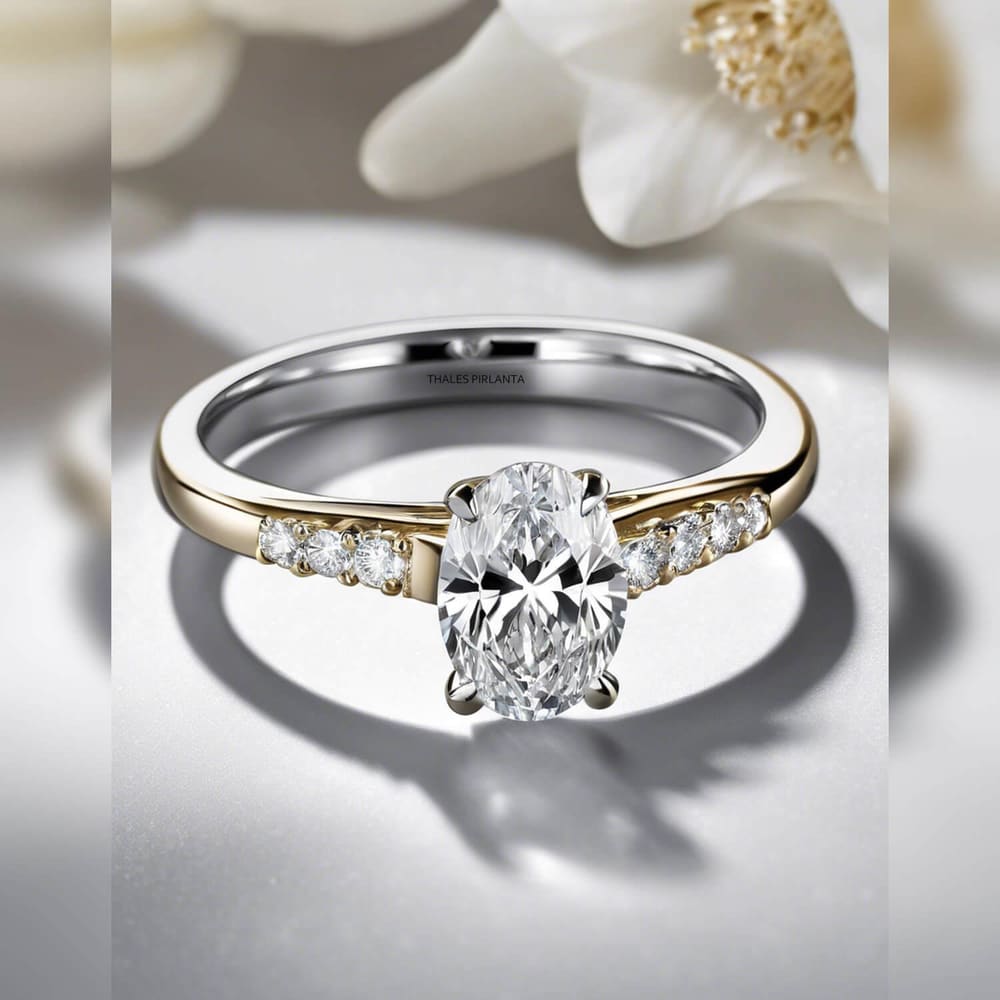 0.80 Karat GIA Sertifikalı E Renk Oval Evlilik Yüzüğü