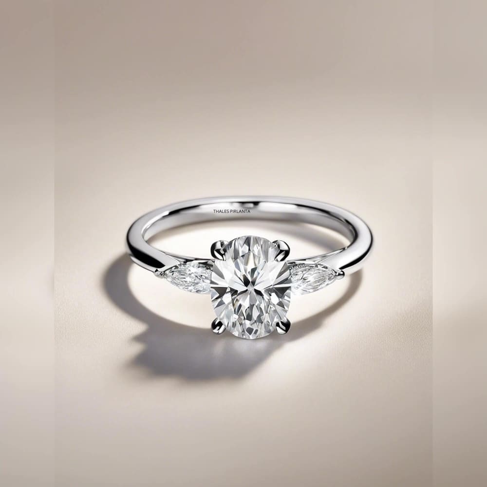 0.80 Karat F VS1 GIA Oval Kesim Tektaş Pırlanta Yüzük
