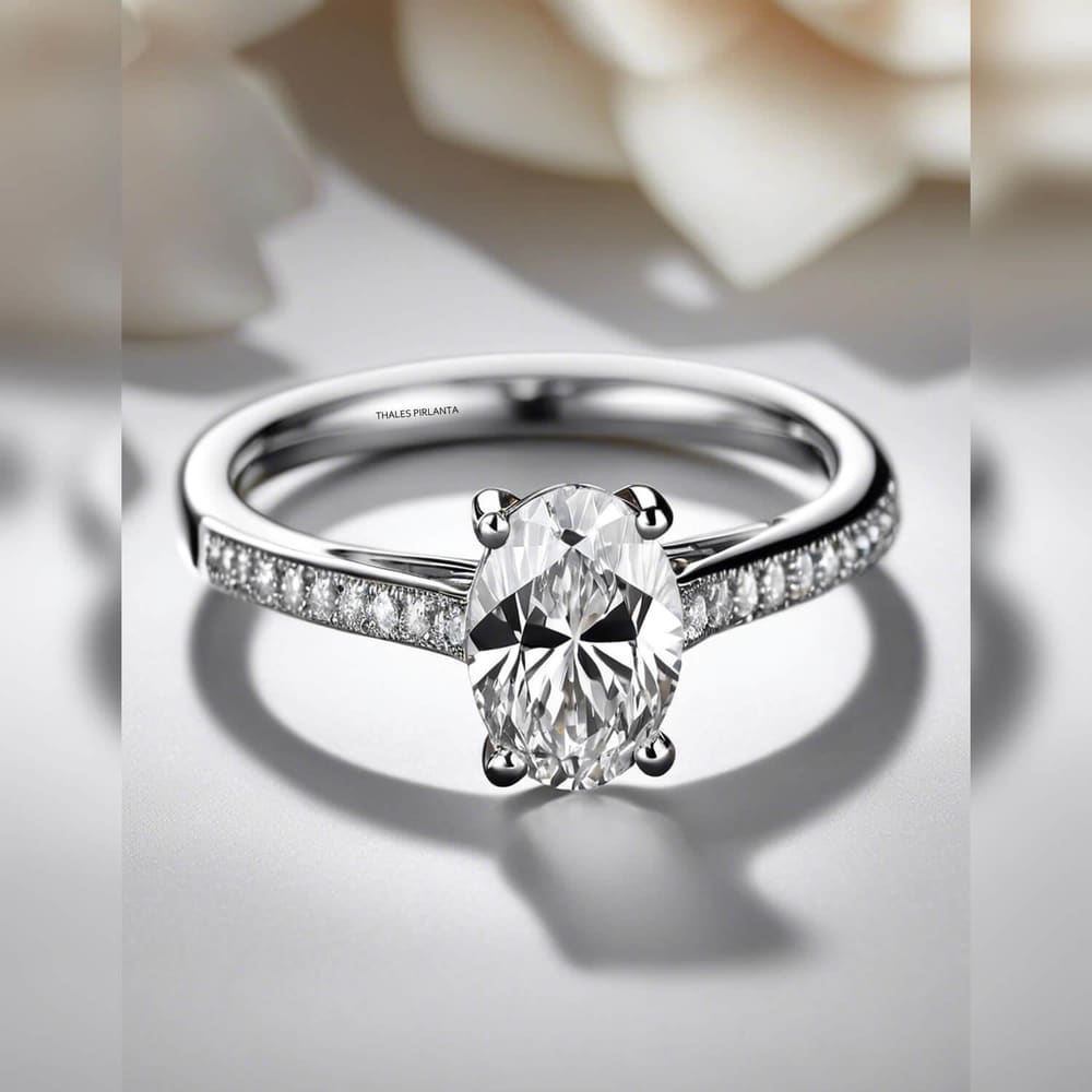 0.60 Karat D Renk GIA Oval Taşlı Pırlanta Yüzük