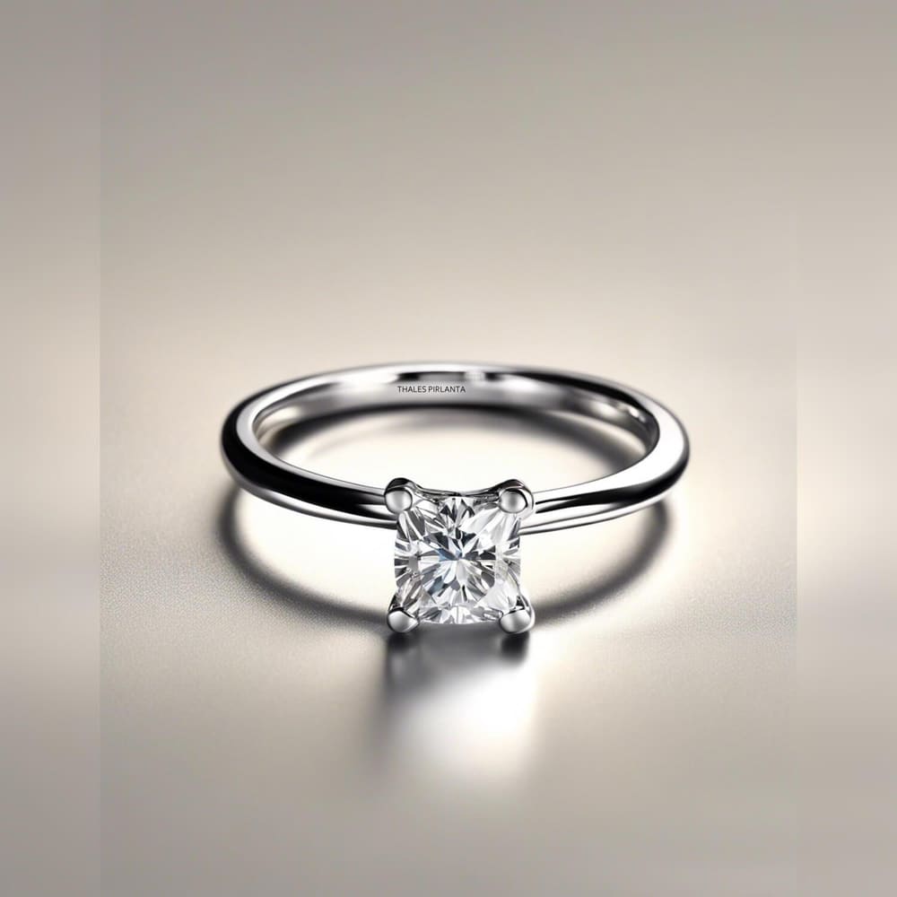 GIA 0.50 Karat E Renk VS2 Berraklık Prenses Kesim Tektaş