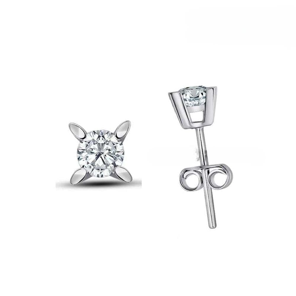 Tektaş Küpe 0,50 Ct Badem Tırnak Modeli