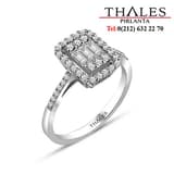 Baget Yüzük 0.42 Karat F Renk 2
