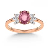 Pink Safir Pırlantalı Vintage Yüzük 1