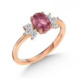 Pink Safir Pırlantalı Vintage Yüzük 2