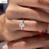 Pırlantalı Damla Beyaz Safir Yüzük 2