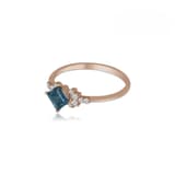 Prenses Vintage Blue London Yüzük 2