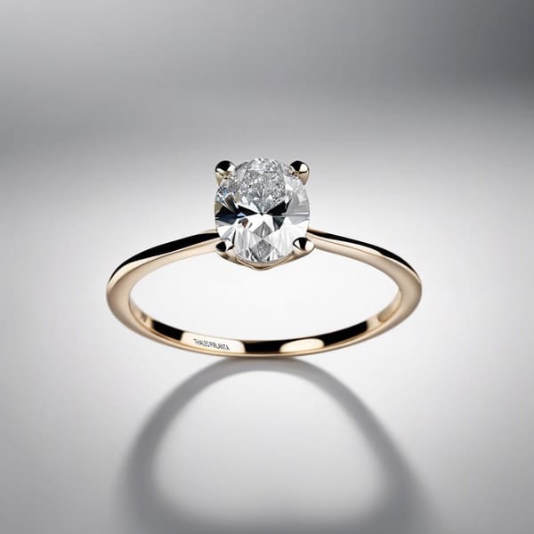 0.50 Karat F Renk GIA Sertifikalı Oval Kesim Yüzük