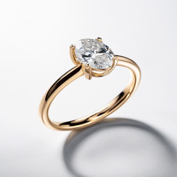 0.50 Karat GIA Sertifikalı F VS2 Oval Tektaş Pırlanta