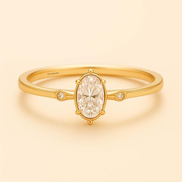 0.41 Karat Oval Vintage Teklif Yüzüğü