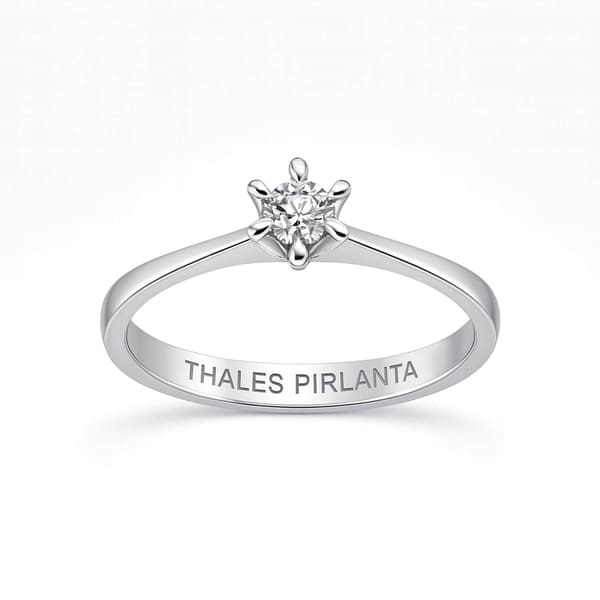 0.14 Karat 6 Tırnaklı Pırlanta Yüzük Modeli