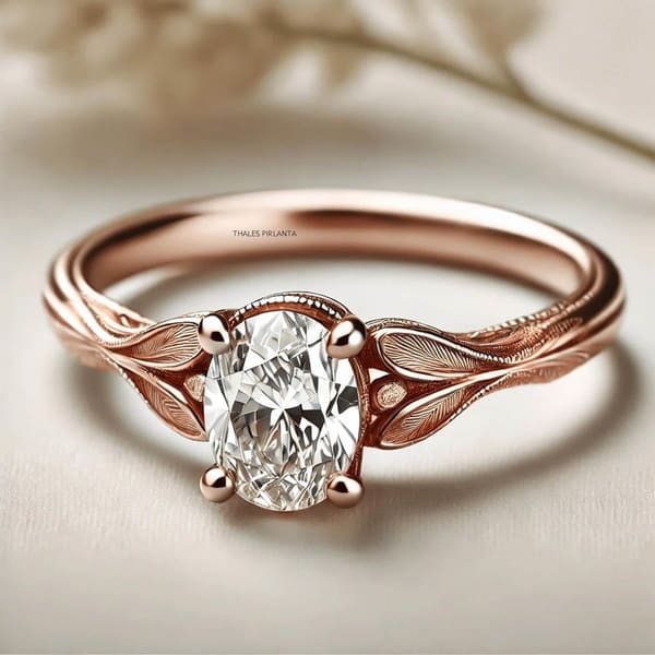 0.90 Karat E SI2 GIA Vintage Evlilik Yüzükleri