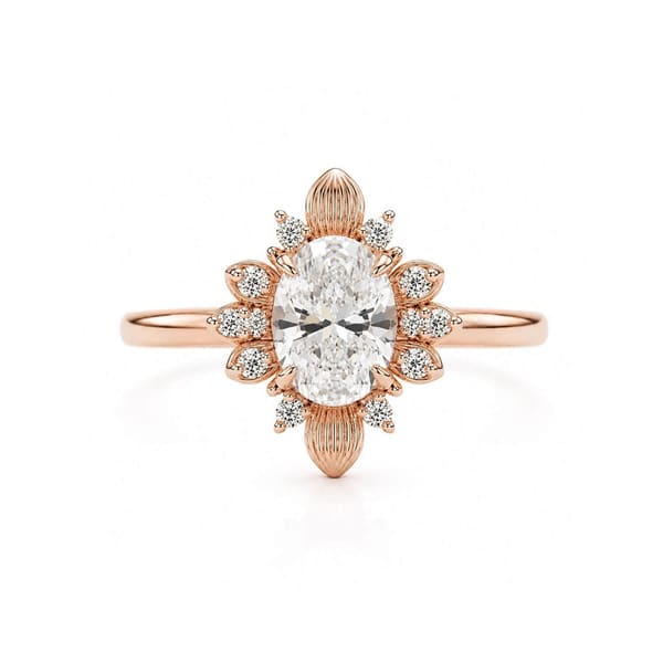 0.47 Karat Pırlantalı Vintage Altın Yüzük