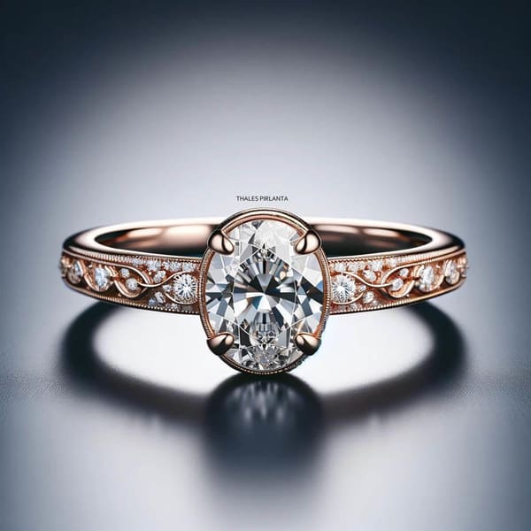1,05 Karat Vintage Tasarım Evlilik Teklifi Yüzüğü