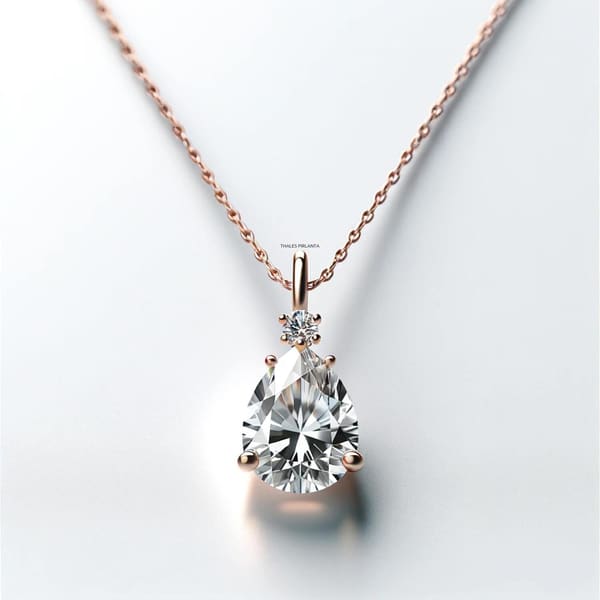 1.23 Karat Damla Pırlantalı Kolye