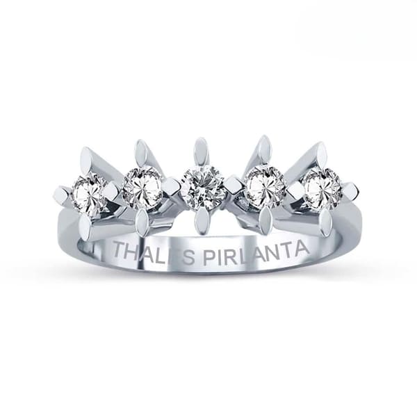 5 Taş Yüzük 0,30 F VS