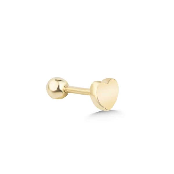 Helix Piercing Altın Kalp Tragus