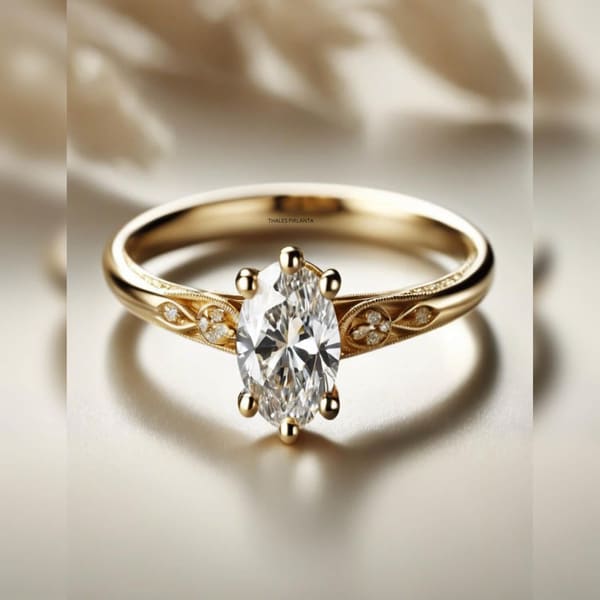 0.43 Karat GIA Vintage Markiz Kesim Pırlanta Yüzük