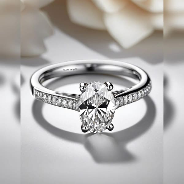 0.60 Karat D Renk GIA Oval Taşlı Pırlanta Yüzük