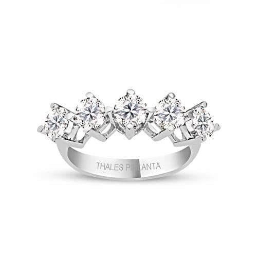 Pırlanta 5 Taş Yüzük 1.50 Ct