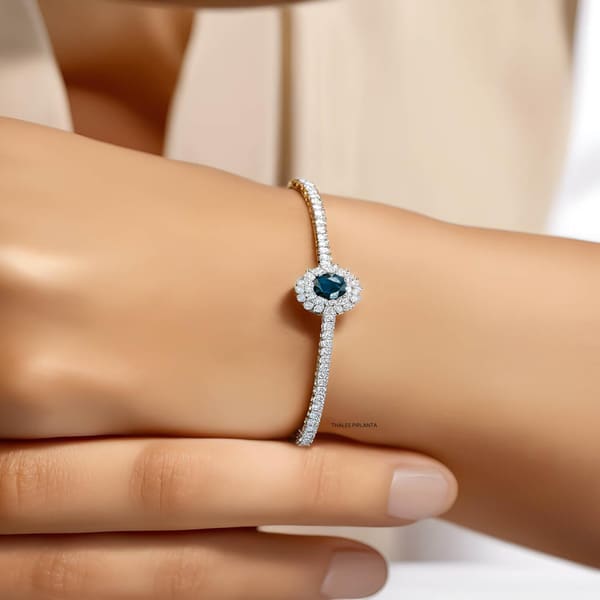 1.80 Karat Blue London Pırlanta Bileklik