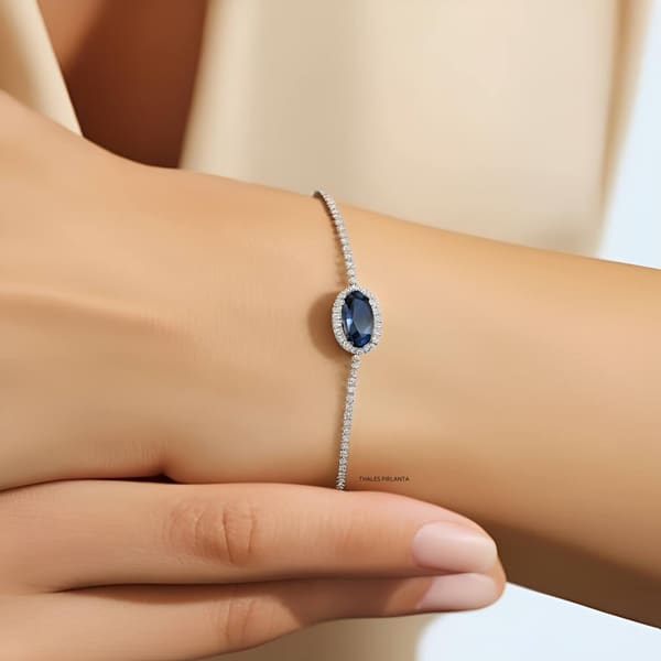 1.30 Karat Safir Pırlanta Bileklik