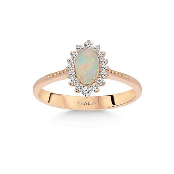 Pırlantalı Vintage Opal Yüzük