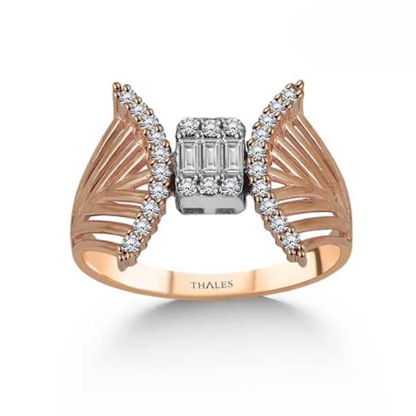 Tasarım Baget Yüzük 0,30 Karat